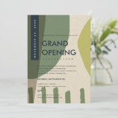 INVITATION ÉVÉNEMENT D'OUVERTURE ABSTRAIT MODERNE LIME GREEN (Debout devant)