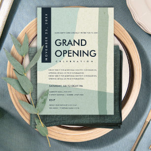 INVITATION ÉVÉNEMENT D'OUVERTURE GRANDIOSE ART ABSTRAIT MODER