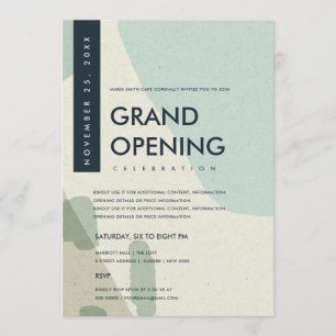 INVITATION ÉVÉNEMENT D'OUVERTURE GRANDIOSE D'ART ABSTRAIT MOD