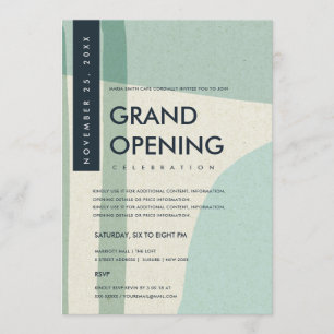 INVITATION ÉVÉNEMENT D'OUVERTURE GRANDIOSE D'ART ABSTRAIT MOD