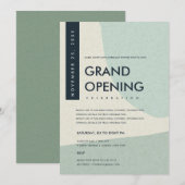 INVITATION ÉVÉNEMENT D'OUVERTURE GRANDIOSE D'ART ABSTRAIT MOD (Devant / Derrière)