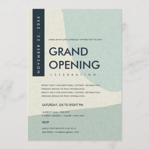 INVITATION ÉVÉNEMENT D'OUVERTURE GRANDIOSE D'ART ABSTRAIT MOD