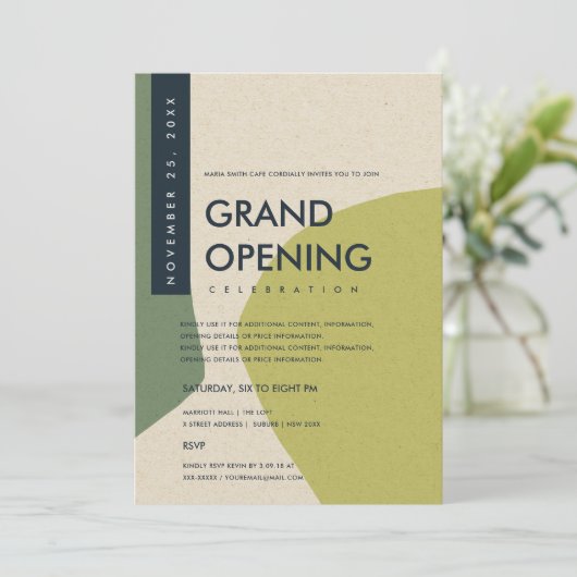 INVITATION ÉVÉNEMENT D'OUVERTURE GRANDIOSE D'ART ABSTRAIT MOD (Debout devant)