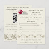 Invitation Événement du séminaire Damask d'argent, don par co (Devant / Derrière)