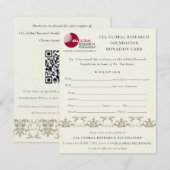 Invitation Événement du séminaire Damask d'argent, don par co (Devant / Derrière)