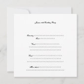 Invitation Événement élégant noir et blanc de fête (Dos)