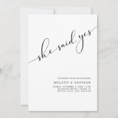 Invitation Événement | Elle A Dit Oui Simple Mission (Devant)