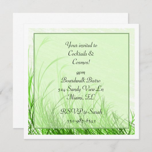 Invitation Evénement extérieur (Devant / Derrière)