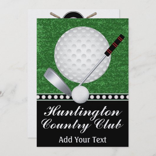 Invitation Événement golf - SRF (Devant / Derrière)