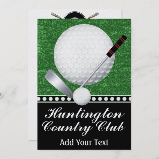 Invitation Événement golf - SRF (Devant / Derrière)