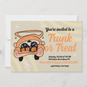 Invitation Événement Halloween Trunk Rétro
