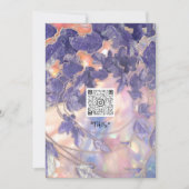 INVITATION ÉVÉNEMENT HOLOGRAPHIQUE MODERNE LEAFS WREATH QR LO (Devant)