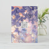 INVITATION ÉVÉNEMENT HOLOGRAPHIQUE MODERNE LEAFS WREATH QR LO (Debout devant)