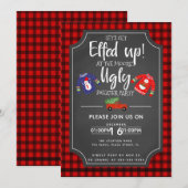 Invitation Événement laid de collecteur de fonds de partie de (Devant / Derrière)