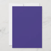 Invitation Événement Luxueux Violet & Doré Abstrait (Dos)