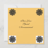 Invitation Événement magique papier métallisé or (Dos)