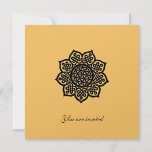 Invitation Événement magique papier métallisé or