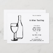Invitation Événement orienté de vin (Devant / Derrière)