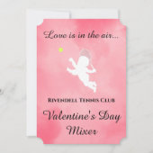 Invitation Événement Pink Cupid Tennis Player (Devant)