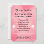 Invitation Événement Pink Cupid Tennis Player (Dos)
