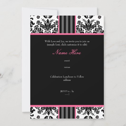 Invitation Événement PixDezines do-it-yourself.. monogramme i (Dos)