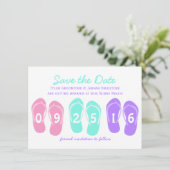 Invitation Événement Plage à Chaussons Save the Date (Debout devant)