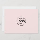 Invitation Événement professionnel | Blush Pink Modern Photo (Dos)