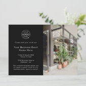 Invitation Événement professionnel | Photo minimaliste modern (Debout devant)