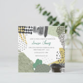 Invitation Événement promotionnel Collage d'art Abstrait (Debout devant)