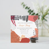 Invitation Événement promotionnel de collage d'art abstrait (Debout devant)