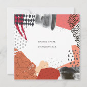 Invitation Événement promotionnel de collage d'art abstrait (Dos)