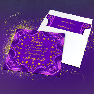 Invitation Événement romantique tribal mandala exotique or vi