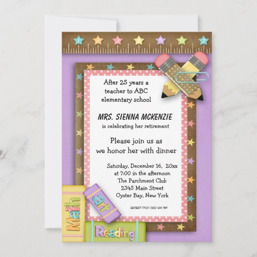 Invitation Événement scolaire (Devant)