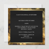 Invitation Événement spécial Élégantes bulles noires et d'or  (Dos)