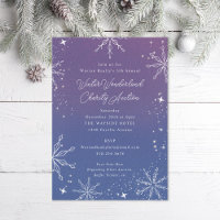 Événement spécial flocon de neige ombré violet
