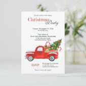 Invitation Événement sur mesure Festif branché Camion rouge N (Debout devant)