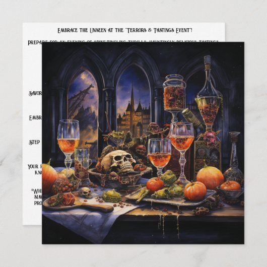 Invitation 👻 🍷 "Événement Terrors & Tastings" ! 🍷 👻 Hallo (Devant / Derrière)