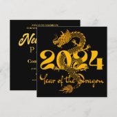 INVITATION ÉVÉNEMENTS DE NOUVELLE ANNÉE PERSONNALISÉS ANNÉE D (Devant / Derrière)