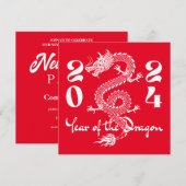 INVITATION ÉVÉNEMENTS DE NOUVELLE ANNÉE PERSONNALISÉS ANNÉE D (Devant / Derrière)