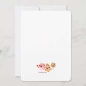 Invitation Éventail et Fleurs (Dos)