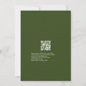 Invitation Evergreen Pines Mariage Hiver Merveilleux Code QR (Dos)