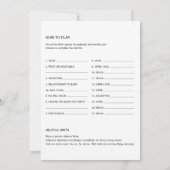 Invitation EVERLEIGH Baby shower Libs, Remplir dans le jeu vi (Dos)