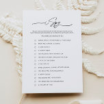 Invitation EVERLEIGH I Spy Mariage Game Card<br><div class="desc">Everleigh Collection - une collection étonnante et minimaliste qui dispose d'une police de calligraphie moderne qui est à la fois chic et élégant. Cette collection offre un design intemporel et élégant qui est parfait pour tous les événements, des mariages aux baby showers et tout entre les deux. Découvrez l'élégance et...</div>
