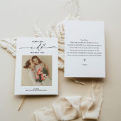 Invitation EVERLEIGH Minimal Photo Flower Proposition Card