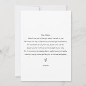 Invitation EVERLEIGH Minimal Photo Flower Proposition Card (Dos)