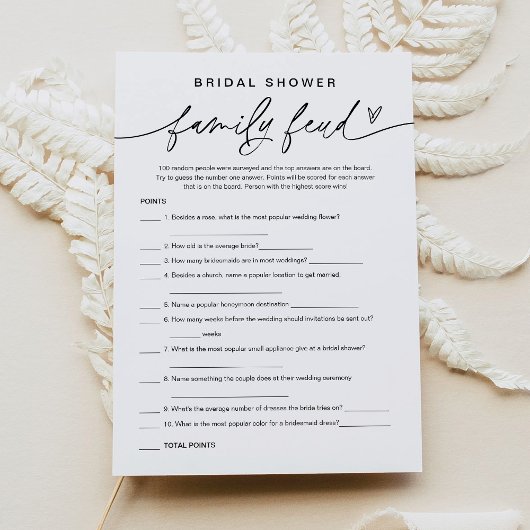 Invitation EVERLEIGH Minimale Fête des mariées Sondage Dit Je