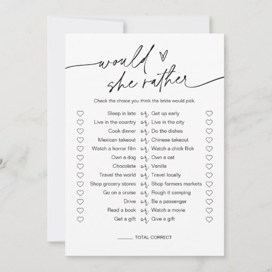 Invitation EVERLEIGH préférerait-elle Fête des mariées Game C (Devant)