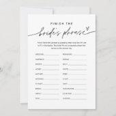 Invitation EVERLEIGH termine le jeu de la mariée de la Phrase (Devant)