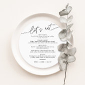 Invitation EVERLEIGING Minimalist Round Mariage Dinner Menu