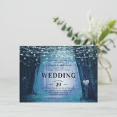 Invitation Evermore | Forêt de fée enchantée | Mariage bleu (Debout devant)